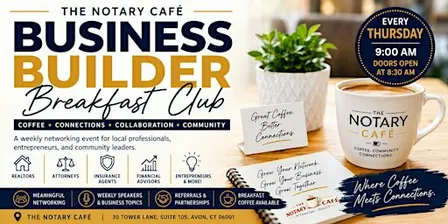Business Builder Breakfast Club | Weekly Networking at The Notary Café
