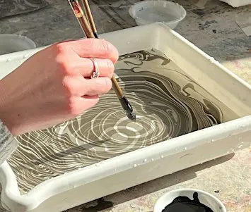 ACP BYOB: Suminagashi Paper Marbling