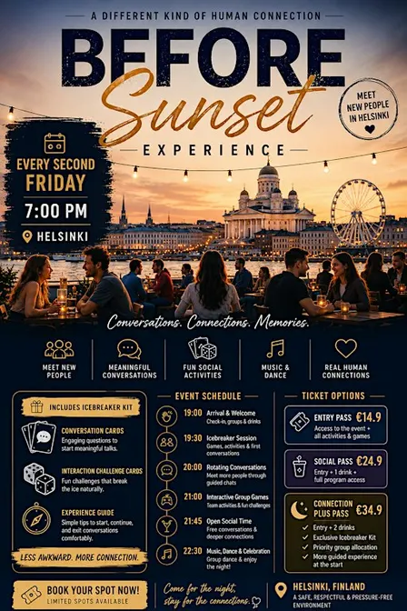 Before Sunset Experience   A Unique Social Event in Helsinki