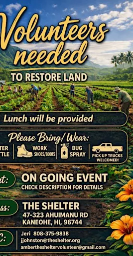 Volunteers Needed to Restore Land