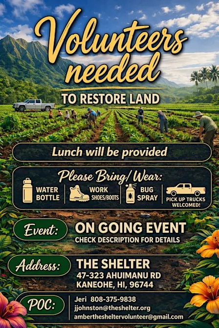 Volunteers Needed to Restore Land