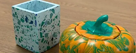 The Jesmonite Autumn Pumpkin Pot Workshop in Ossett, Wakefield