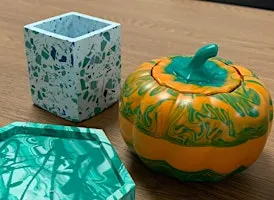 The Jesmonite Autumn Pumpkin Pot Workshop in Ossett, Wakefield