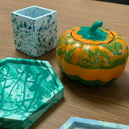 The Jesmonite Autumn Pumpkin Pot Workshop in Ossett, Wakefield