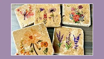 Make a Set of Rustic Floral Coasters at The Barrel Room on Canal