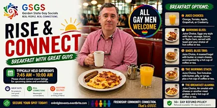 Rise & Connect: Meet New Friends at Garden State Gay Socials Breakfast