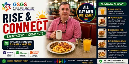 Rise & Connect: Meet New Friends at Garden State Gay Socials Breakfast