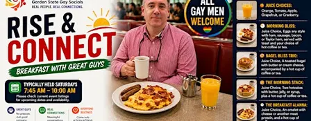 Rise & Connect: Meet New Friends at Garden State Gay Socials Breakfast