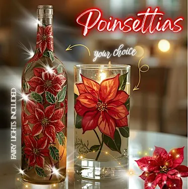 Sip, Glass Paint & bloom Poinsettias  – The Ultimate Glass Paint Night out at Grafted Cellars! • Grafted Cellars Winery & Restaurant • Claremont