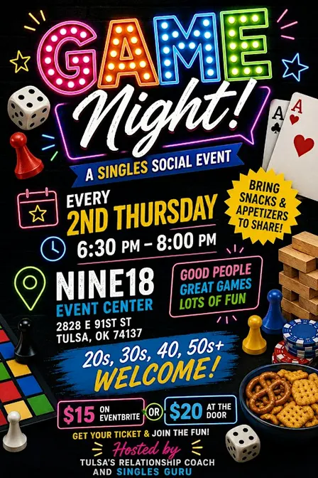 2nd Thursday Game Night: A Singles Social Event