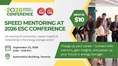 WiRE & Energy Storage Canada Present: Speed Mentoring at ESC 2026