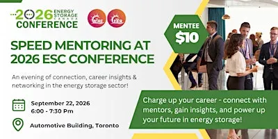WiRE & Energy Storage Canada Present: Speed Mentoring at ESC 2026