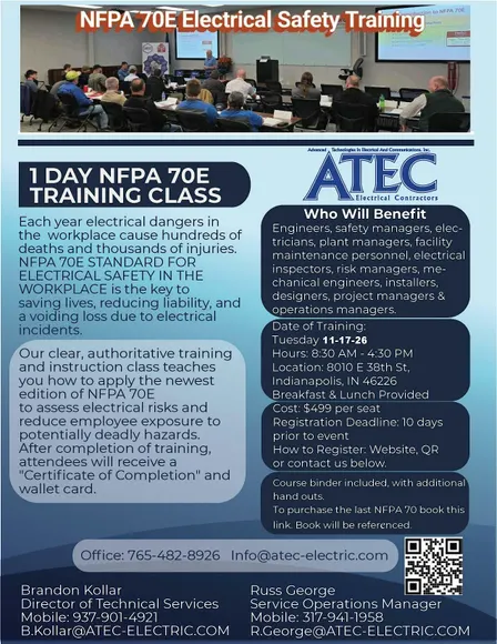 NFPA 70E Electrical Safety Training Class Presented by ATEC Electric