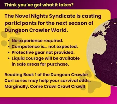 A Novel Night: Dungeon Crawler Carl (10-10-26, Saturday Night)