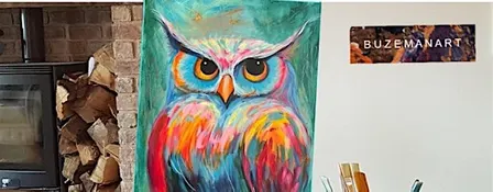 ‘Illuminous Owl' Painting  workshop  @The Painting Pot, Selby