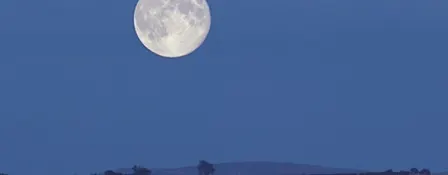 A Harvest Moon lights up the landscape