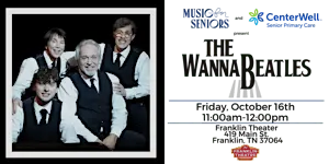 Music for Seniors Free Daytime Concert w/ The WannaBeatles