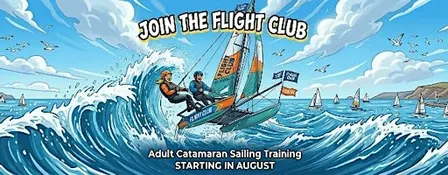 The Flight Club! Catamaran Sailing Training + Race on a Hobie 16
