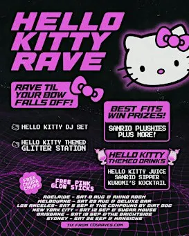 HELLO KITTY RAVE SYDNEY