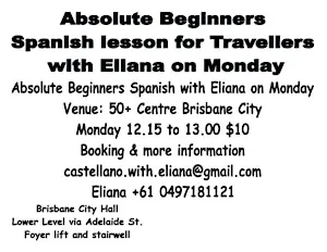 Absolute Beginners Spanish Senior for Traveller on Monday with Eliana
