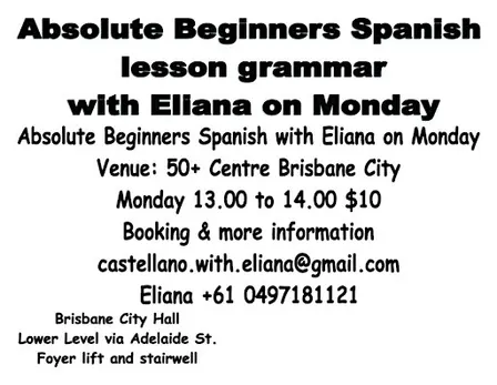 Absolute Beginner Spanish Grammar Senior on Monday with Eliana