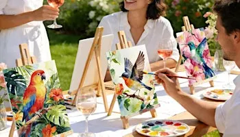 DIY Birds Canvas Paint & Sip
