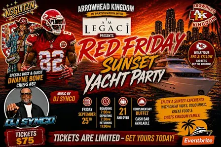 RED FRIDAY Sunset Yacht Party Miami | Chiefs Kingdom Takeover ️