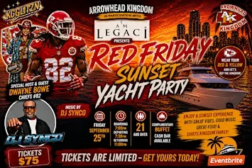 RED FRIDAY Sunset Yacht Party Miami | Chiefs Kingdom Takeover ️