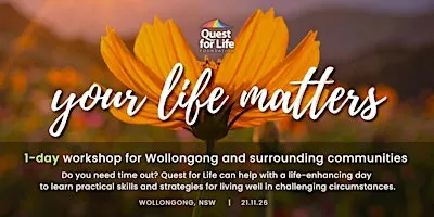 1-day Workshop:  Your Life Matters - Wollongong