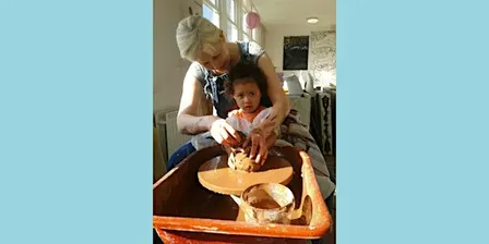 Double Trouble! Adult and Child Pottery Throwing Experience with Jeannie