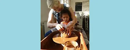 Double Trouble! Adult and Child Pottery Throwing Experience with Jeannie