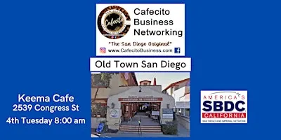 Cafecito Business Networking, Old Town, 4th Tuesday Oct