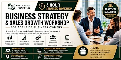 Business Strategy & Sales Growth Workshop Adelaide (3 Hour Intensive)