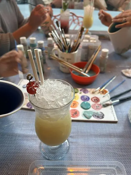Pottery Painting Mugs and Coasters