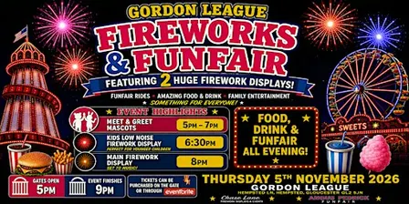 GORDON LEAGUE FIREWORKS | GLOUCESTER'S BIGGEST & BEST 2026