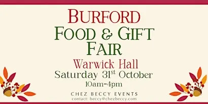 Burford Autumn Food & Gift Fair 2026| Food, Gifts & Artisan Makers
