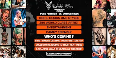 Australian Tattoo Expo Perth | 1,000 Tattoo Designs | HUGE Give-aways