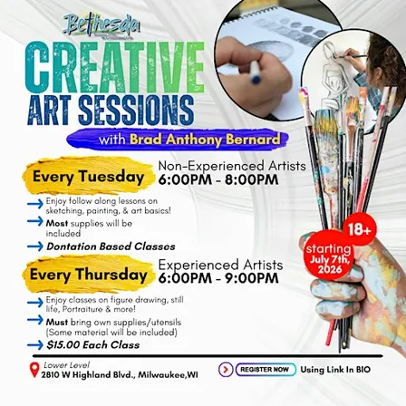 Creative Art Sessions w/ Brad Anthony Bernard at BCOTA