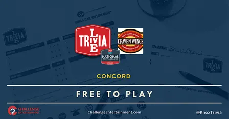 Weekly Live Trivia Nights at Craven Wings - Concord