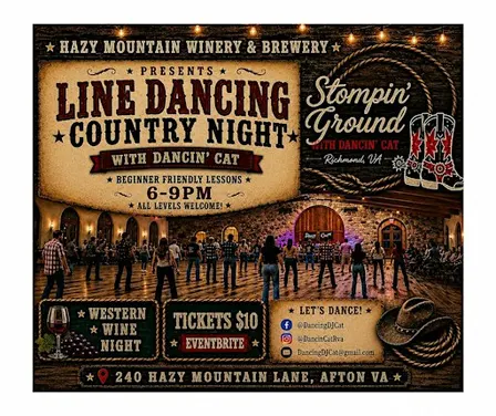Country Line Dancing Event at Hazy Mountain Brewery & Winery