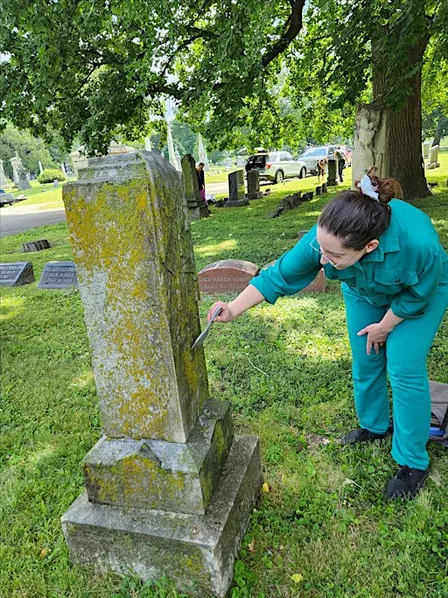 Gravestone Cleaning Class