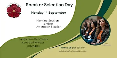 HCFWI Speaker Selection Day -14 September