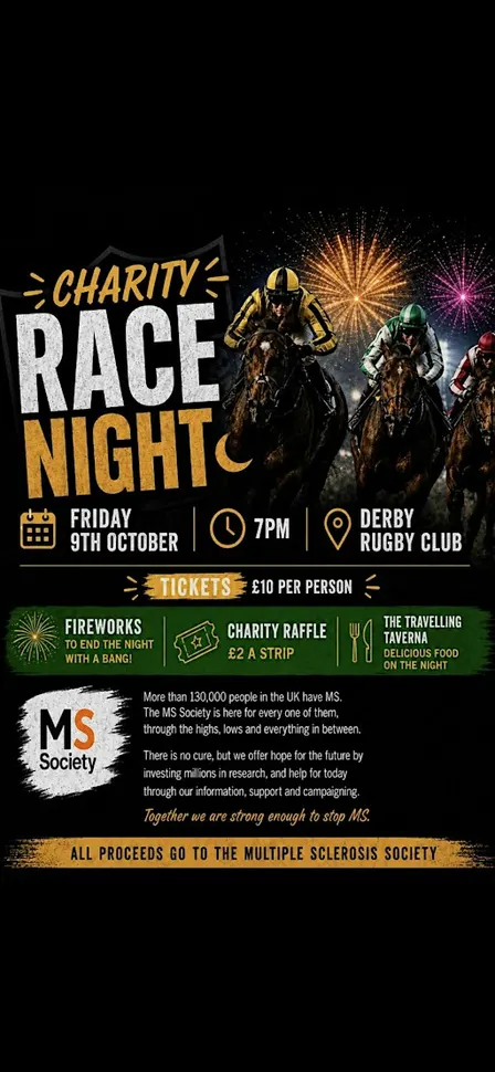 Charity Race Night  ✨️ raising money for MS