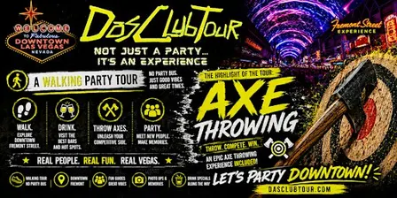 Downtown Fremont Street Axe Throwing VIP Experience & Bar Crawl