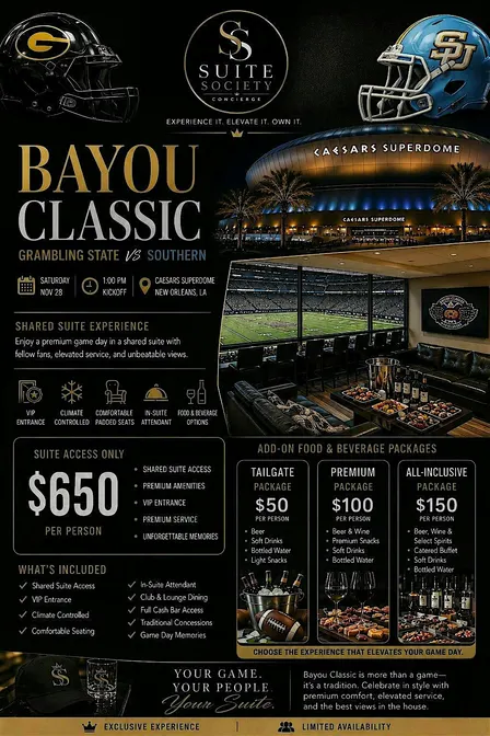Bayou Classic Suite Experience