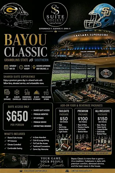 Bayou Classic Suite Experience