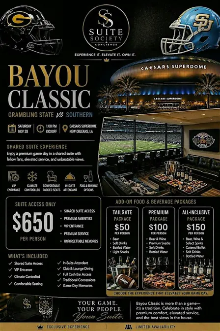 Bayou Classic Suite Experience