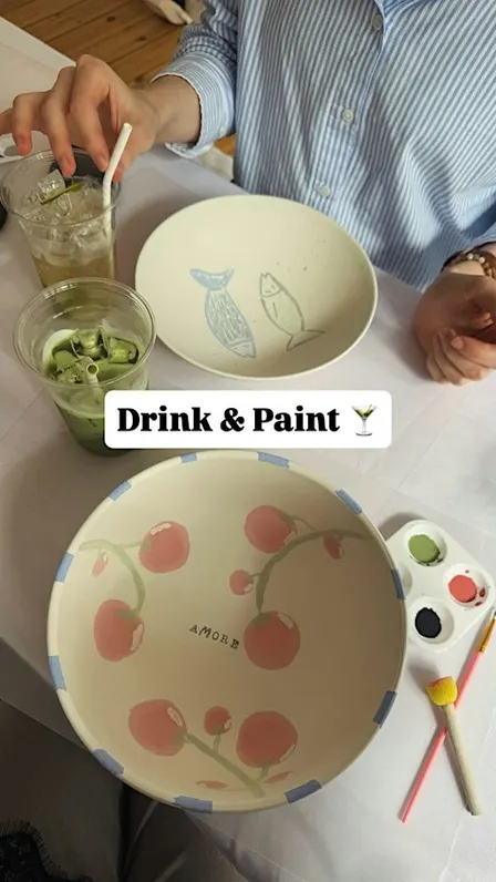 ✨ Drink & Paint ✨Keramik bemalen I Matcha I Mocktails I Afterwork