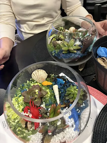 Fall-themed Succulent Terrarium @ East Coast Pizza, O'Fallon, MO