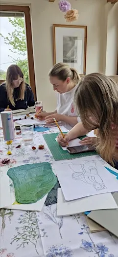 October's lino-print club